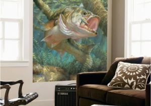 Rv Murals Vinyl Mouth Bass Indoor Outdoor Vinyl Wall Mural Wall Mural at