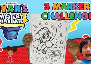 Ryan S Mystery Playdate Coloring Pages Ryan S Mystery Playdate On Nickelodeon 3 Marker Challenge