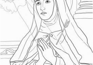Saint Coloring Pages St Teresa Of Avila Catholic Coloring Page