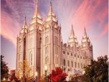 Salt Lake City Wall Murals Salt Lake Temple Pink Sunrise Salt Lake City Utah