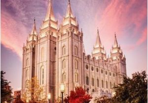 Salt Lake City Wall Murals Salt Lake Temple Pink Sunrise Salt Lake City Utah