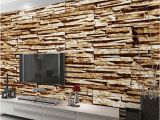 Sandstone Wall Murals Home Decor Wall Papers 3d Stone Brick Wallpaper Custom Wall