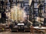 Sandstone Wall Murals Retro Nostalgia Stone Wallpaper Brick Wall Murals Living Room