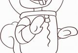Sandy From Spongebob Coloring Pages Spongebob Character Drawings with Coor