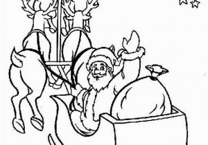 Santa and Sleigh Coloring Pages Printable Coloring Pages Santa and His Sleigh at Getcolorings