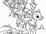 Santa and Sleigh Coloring Pages Printable Rudolph and Santa Sleigh Coloring Pages Hellokids