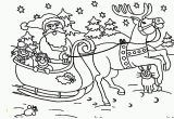 Santa and Sleigh Coloring Pages Printable Santa and Reindeer Coloring Pages Printable Coloring Home