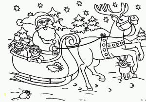 Santa and Sleigh Coloring Pages Printable Santa and Reindeer Coloring Pages Printable Coloring Home