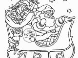 Santa and Sleigh Coloring Pages Printable Santa Claus On Sleigh Coloring Pages for Kids Printable