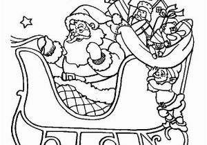 Santa and Sleigh Coloring Pages Printable Santa Claus Riding His Sleigh Christmas Coloring Page