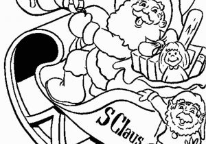 Santa and Sleigh Coloring Pages Printable Santas Sleigh Drawing at Getdrawings