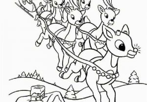Santa and Snowman Coloring Pages Color the Red Nosed Reindeer Recognized Popularly as Rudolph who