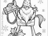 Santa Christmas Coloring Pages tomte On Rocking Horse