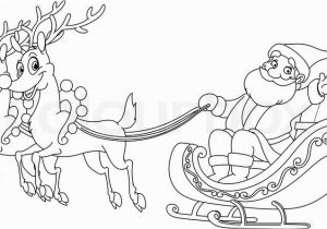 Santa Claus and His Reindeer Coloring Pages Outlined Santa Riding His Sleigh Coloring Page