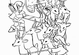 Santa Claus and His Reindeer Coloring Pages Santa S Reindeer Coloring Pages Best Pictures to Color 25 Santas and