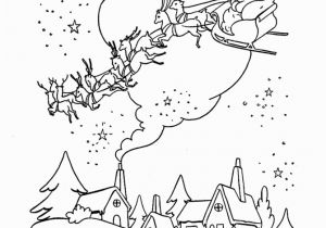Santa Claus and His Reindeer Coloring Pages Santa Sleigh Drawing at Getdrawings