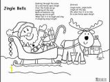Santa Claus In Sleigh Coloring Page Printable Santa Sleigh Coloring Page with Jingle Bells Lyrics