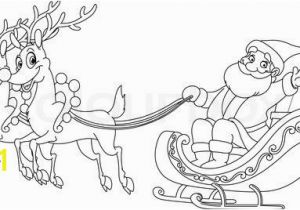 Santa Claus In Sleigh Coloring Page Santa and His Sleigh Coloring Pages