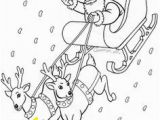 Santa Claus In Sleigh Coloring Page Santa Drawings