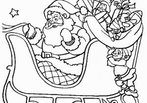 Santa Claus In Sleigh Coloring Page Santa Sleigh Ride Christmas Coloring Page Outline Drawing for