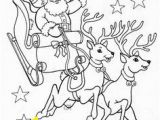 Santa Claus with Reindeer Coloring Pages Omalovánka Christmas Craft