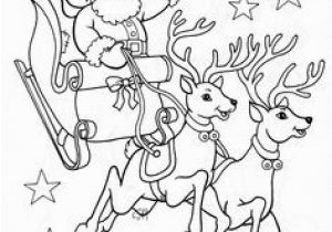 Santa Claus with Reindeer Coloring Pages Omalovánka Christmas Craft