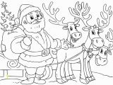 Santa Claus with Reindeer Coloring Pages Printable Santa and Reindeer Coloring Page Christmas Coloring