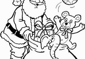 Santa Claus with Reindeer Coloring Pages Santa Claus and Presents Printable Coloring Pages Christmas