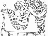 Santa Coloring Pages Printable Free Santa Sleigh Ride Christmas Coloring Page