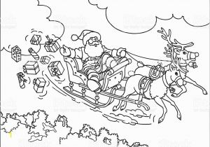 Santa Sleigh and Reindeer Coloring Page Coloring Pages Santa and His Sleigh at Getcolorings