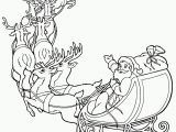 Santa Sleigh and Reindeer Coloring Page Santa and Reindeer Coloring Pages Printable Coloring Home