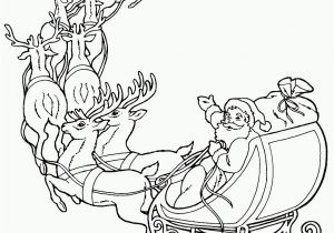 Santa Sleigh and Reindeer Coloring Page Santa and Reindeer Coloring Pages Printable Coloring Home