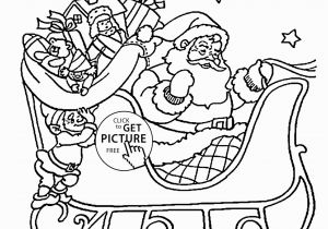 Santa Sleigh and Reindeer Coloring Page Santa and Sleigh Drawing at Getdrawings