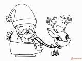 Santa Sleigh and Reindeer Coloring Page Santa Claus Printable Coloring Pages for Christmas