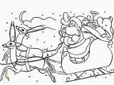 Santa Sleigh and Reindeer Coloring Page Santa Sleigh Coloring Pages Coloring Home