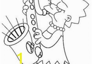 Saxophone Coloring Pages 110 Best Coloring Pages the Simpsons Images On Pinterest