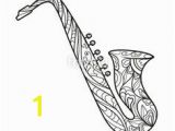 Saxophone Coloring Pages 330 Best Music Coloring Pages for Adults Images On Pinterest