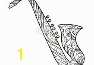 Saxophone Coloring Pages 330 Best Music Coloring Pages for Adults Images On Pinterest