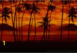 Scarface Sunset Wall Mural Scarface Wallpaper Palm Trees Wallpapersafari