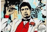 Scarface Wall Mural Scarface Classic Movie Silk Poster Al Pacino Wall Art Print Painting