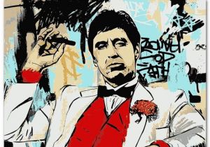 Scarface Wall Mural Scarface Classic Movie Silk Poster Al Pacino Wall Art Print Painting