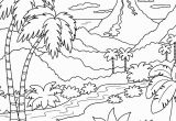 Scenic Coloring Pages Adults Tropical Nature Scenery Coloring