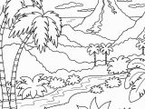 Scenic Coloring Pages Adults Tropical Nature Scenery Coloring