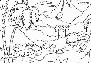 Scenic Coloring Pages Adults Tropical Nature Scenery Coloring