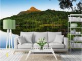 Scenic Wall Murals Nature 3d Room Wallpaper Custom Mural Sunset Hills Calm Lake Water Beautiful Scenery Europe and America Modern Wallpaper for Walls 3 D Wallpaper In Hd