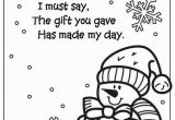 School Age Coloring Pages Snowman Coloring Page Thank You Poem
