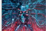 Sci Fi Wall Murals 3d Illustration Of Science Fiction Robotic Skull Artificial