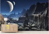 Sci Fi Wall Murals Moonlit Alien Valley Canyon Wallpaper Mural Wallpaper Wall