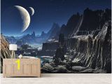 Sci Fi Wall Murals Moonlit Alien Valley Canyon Wallpaper Mural Wallpaper Wall