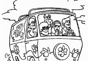 Scooby Doo Coloring Pages Mystery Machine Mystery Machine Coloring Page at Getcolorings